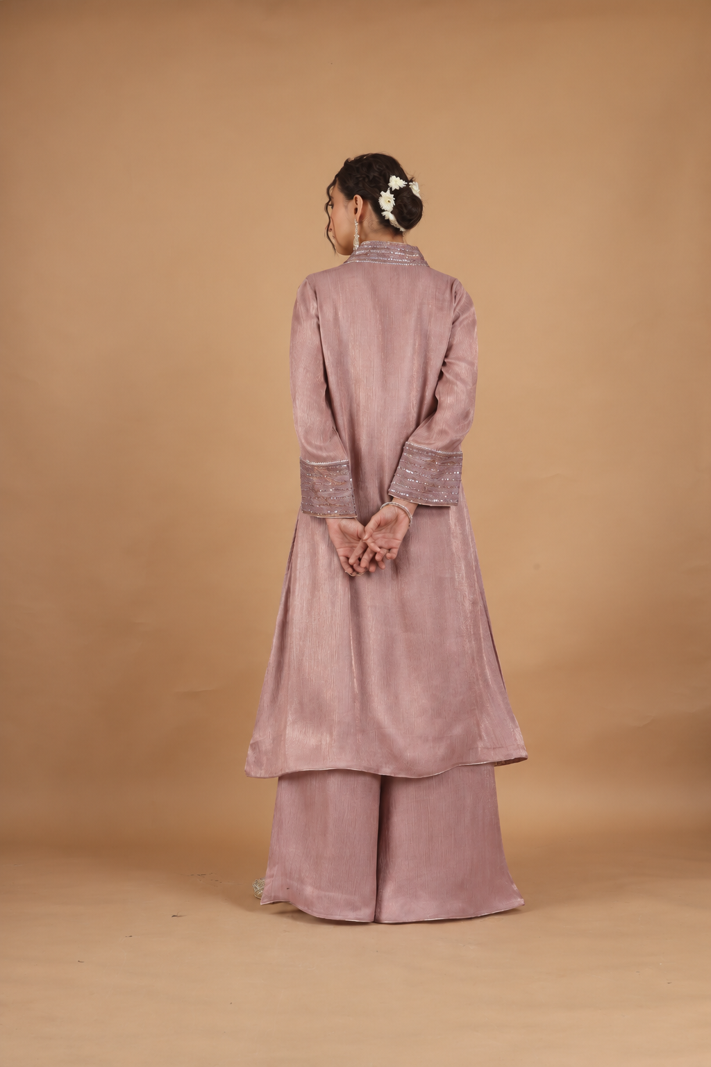 Purple Lotus Charm Kurta Set - Set of 2