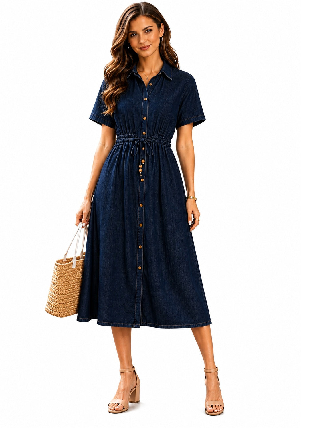 Denim Blue Shirt Dress