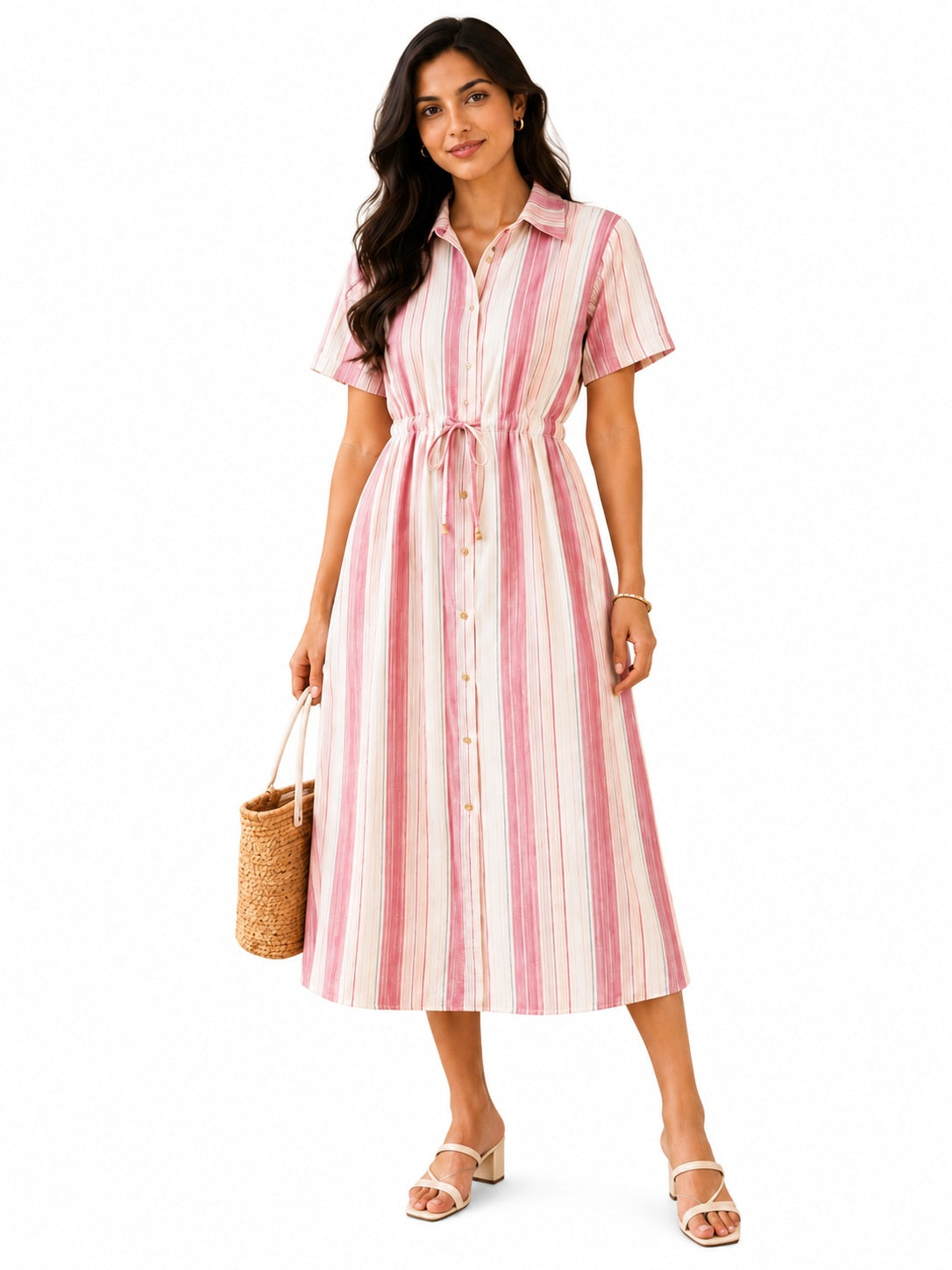 Pink Glow Shirt Dress