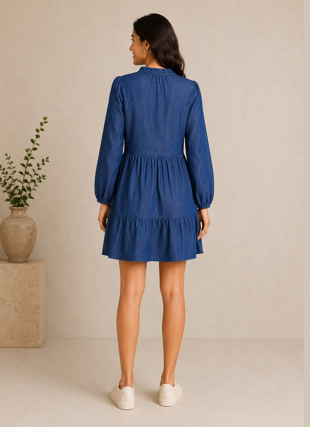 Denim Blue Tier Dress