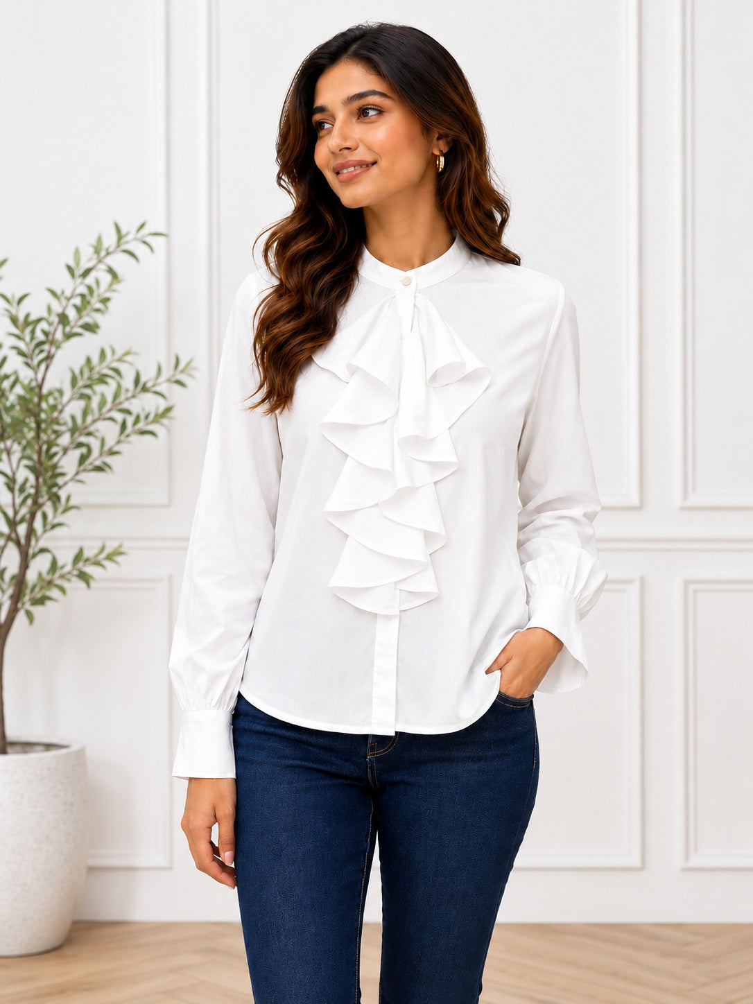 White Frill Shirt