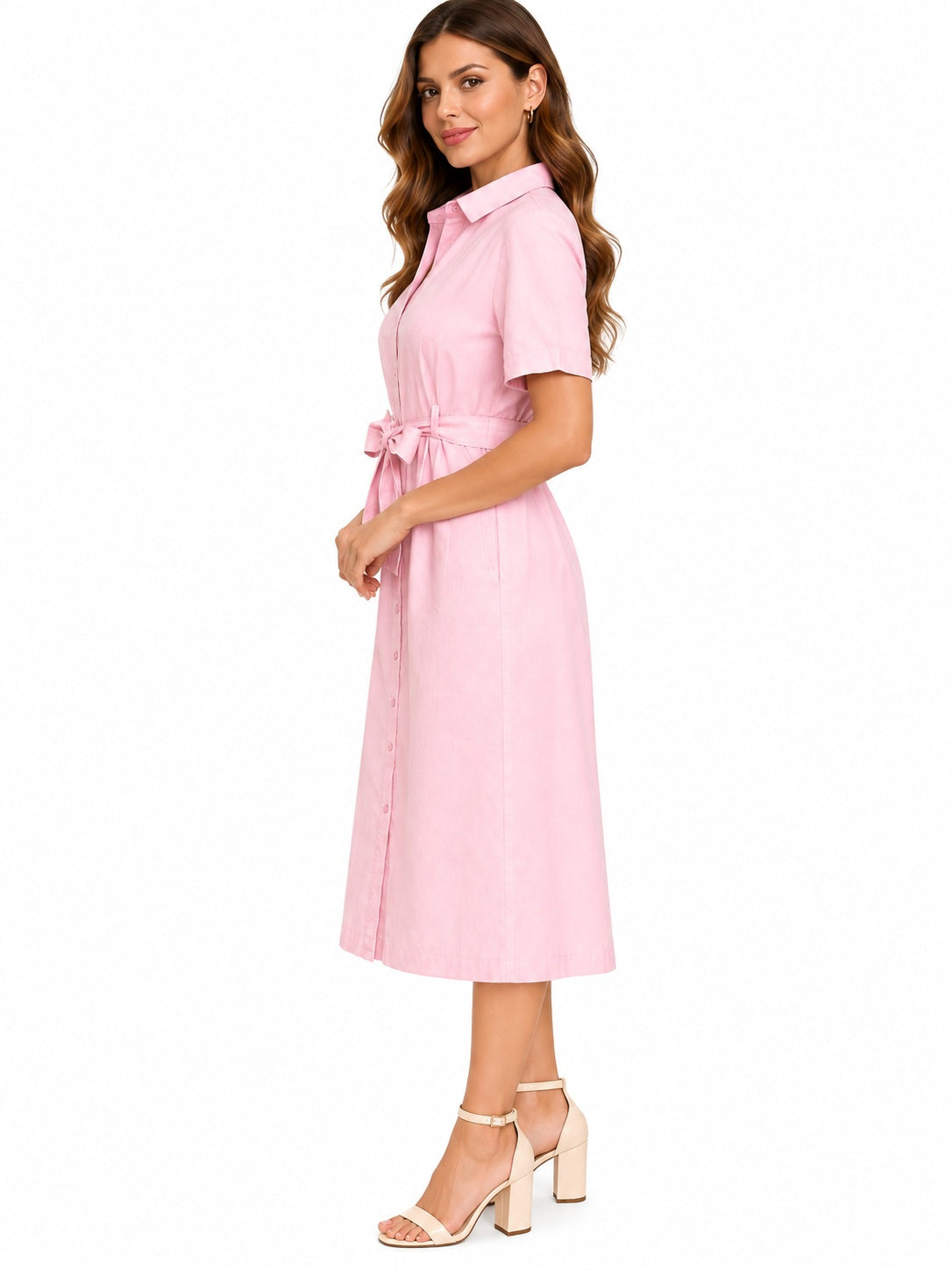 Blush Pink Cotton Dress