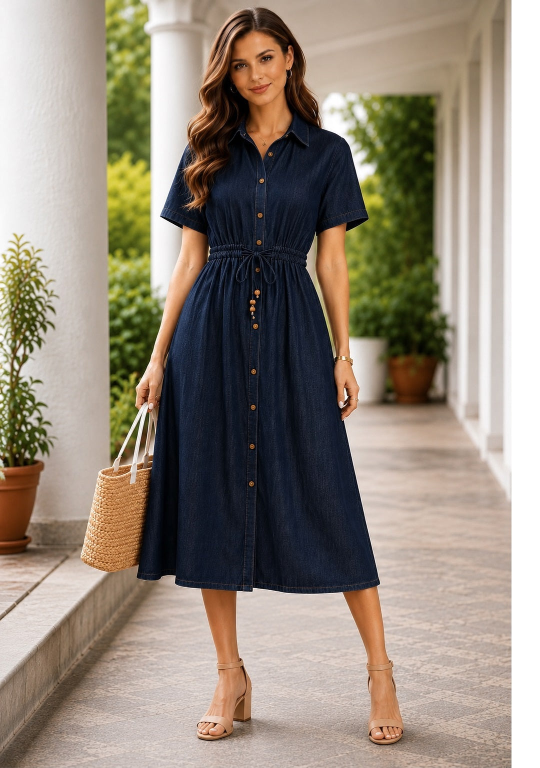 Denim Blue Shirt Dress