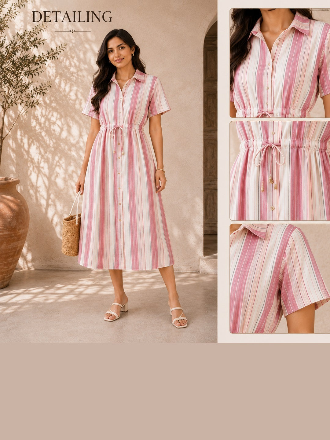 Pink Glow Shirt Dress