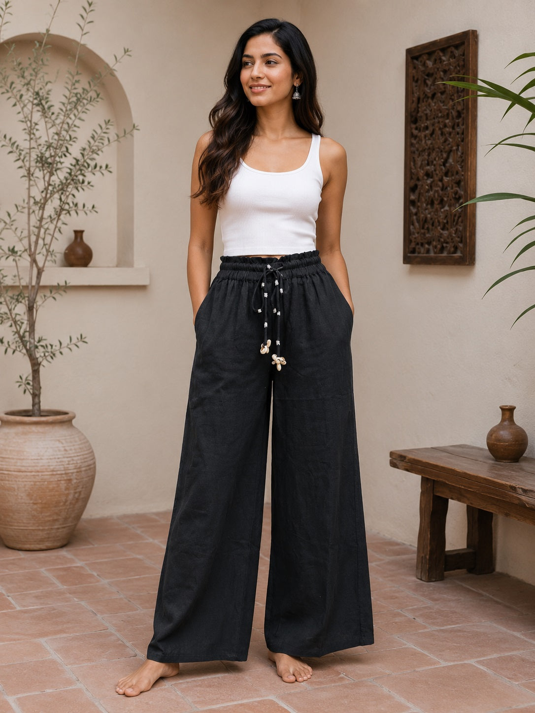 Black Wide Leg Pant