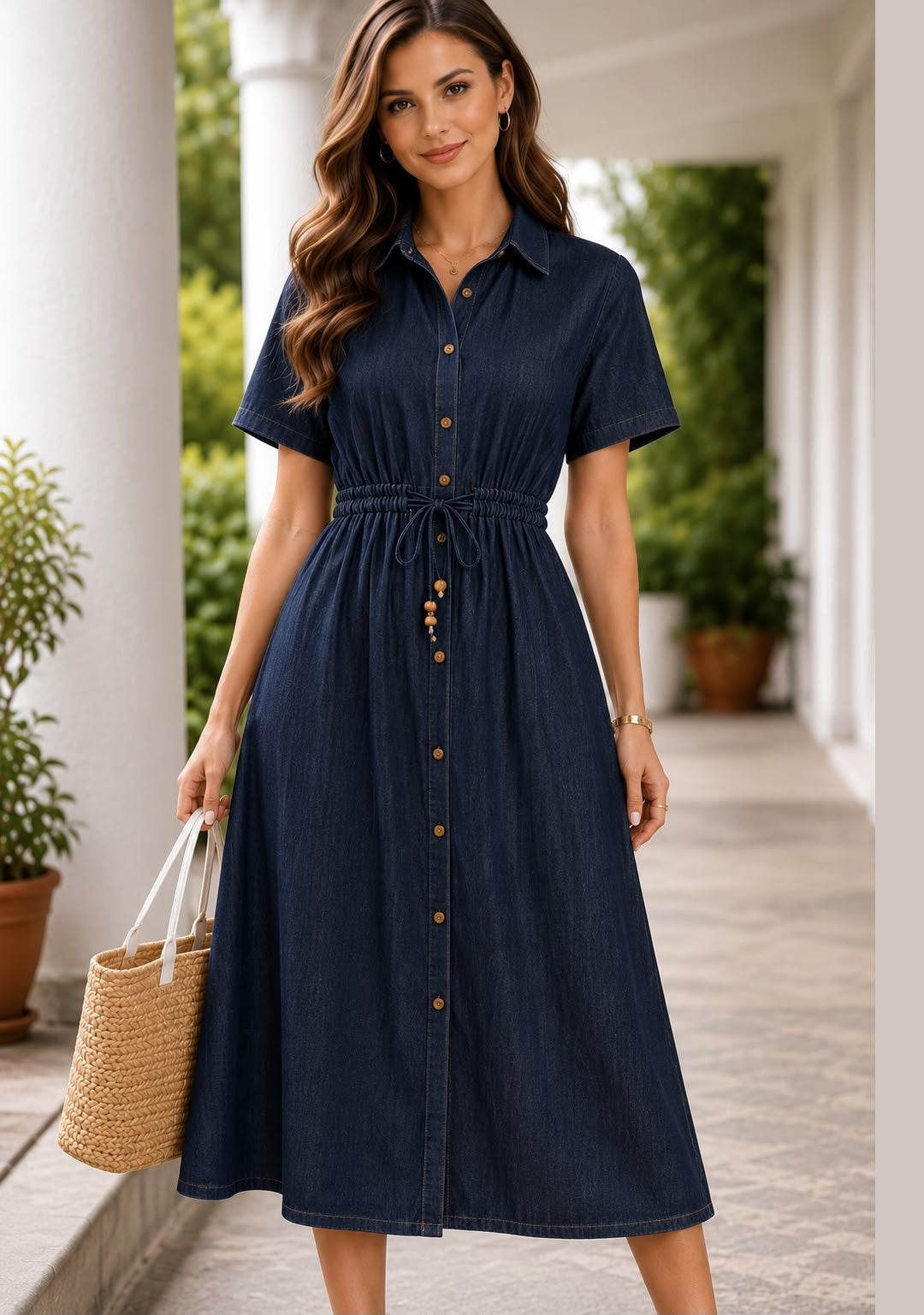 Denim Blue Shirt Dress