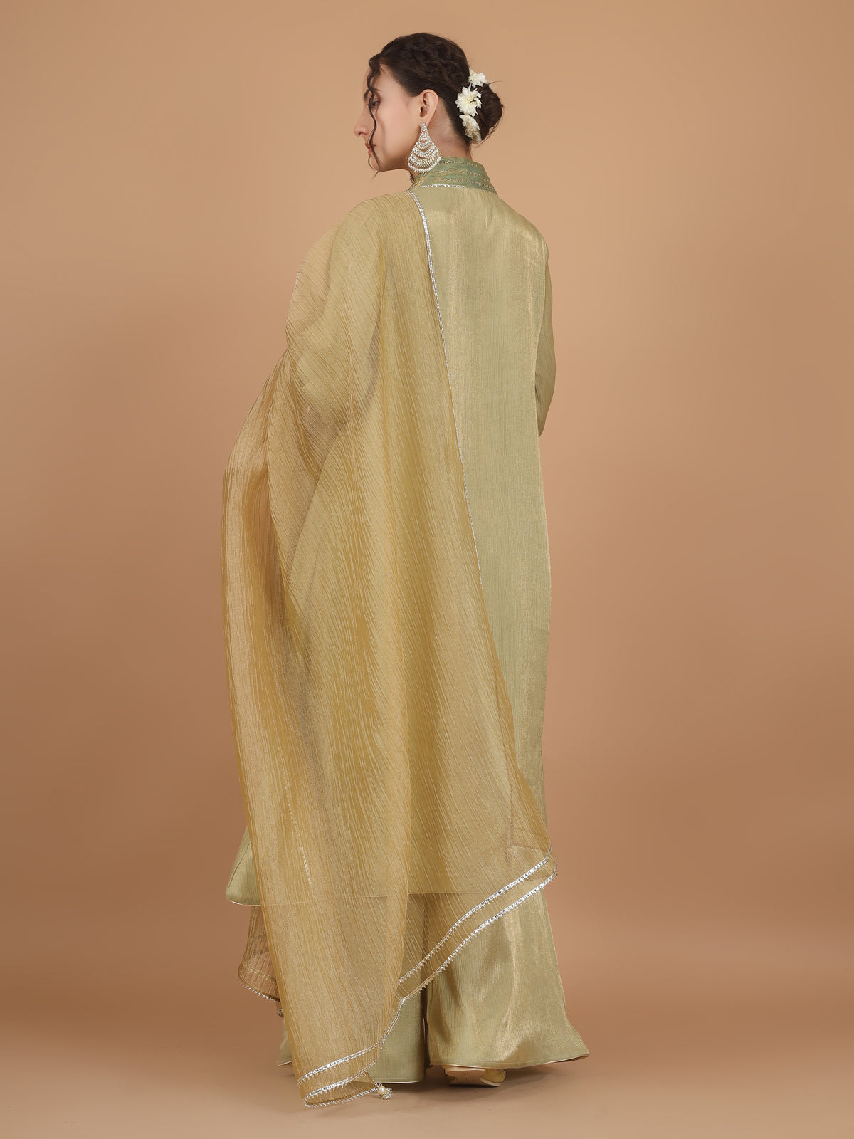 Green Lotus Charm Kurta Set - Set of 2