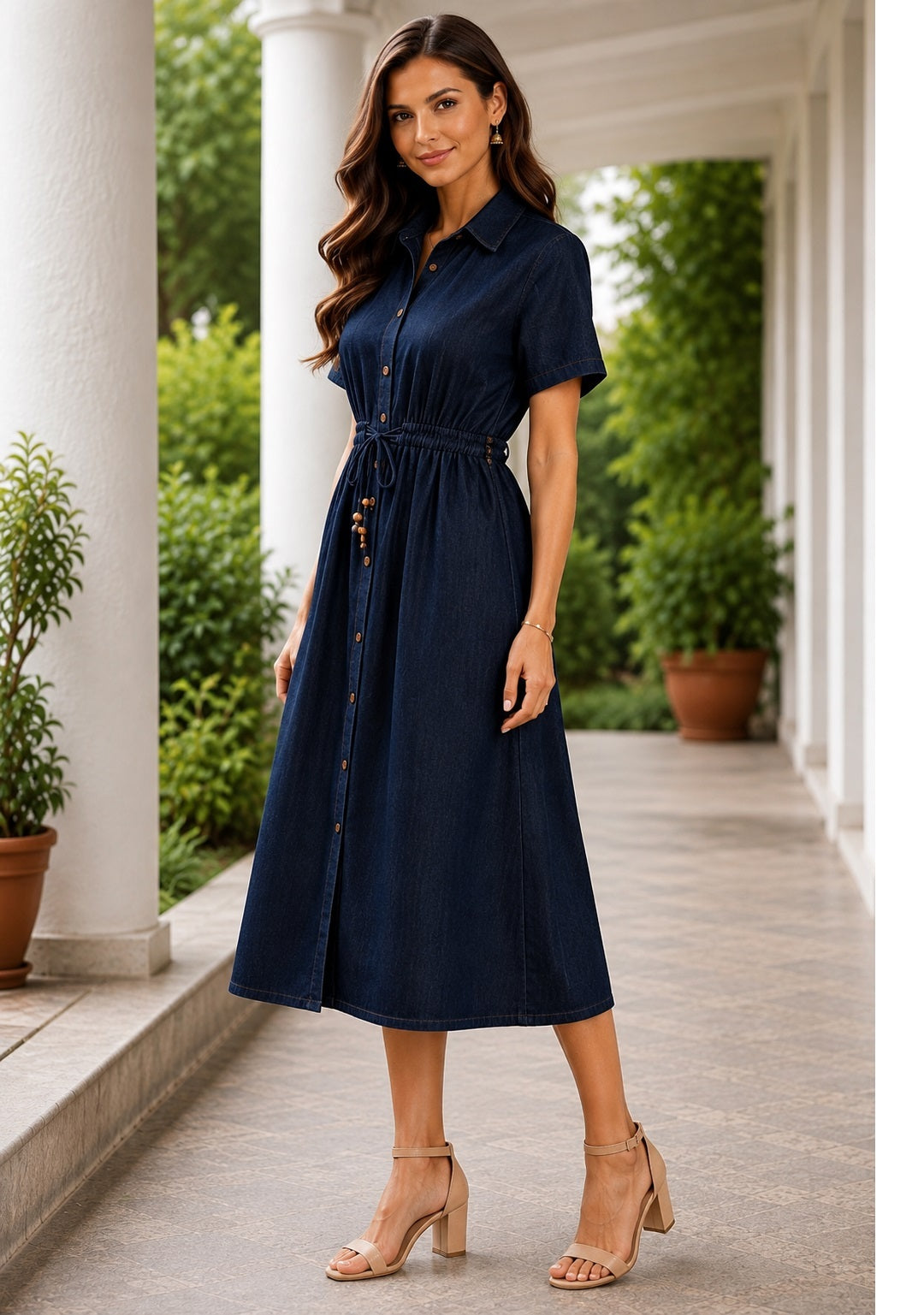 Denim Blue Shirt Dress