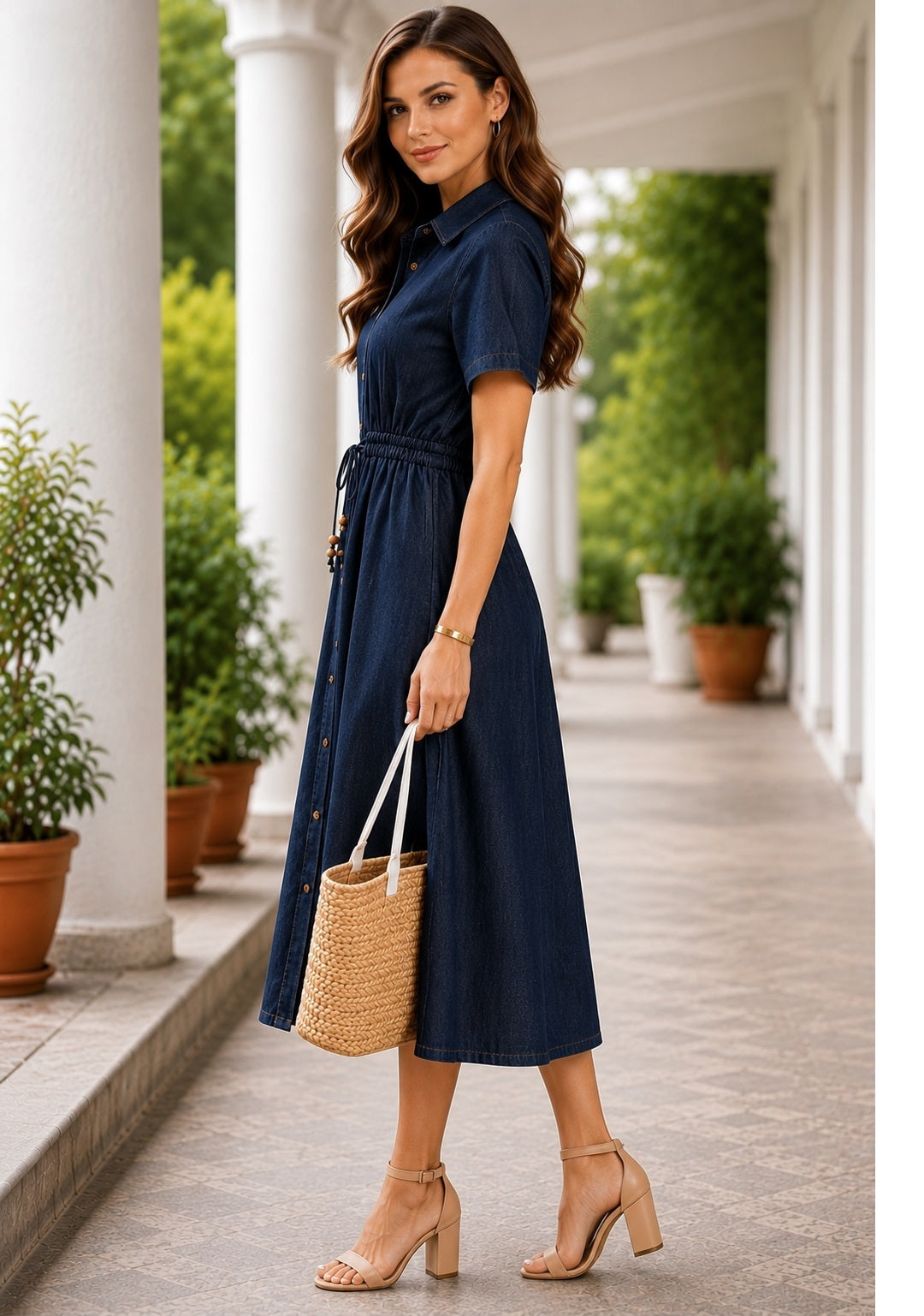 Denim Blue Shirt Dress